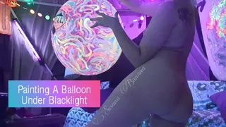 Painting Balloon Under Blacklight