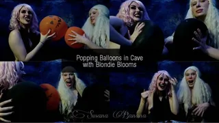 Popping Halloween Balloons in Cave with Blondie