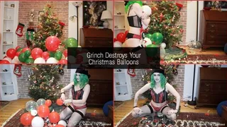 Grinch Destroys Christmas Balloons