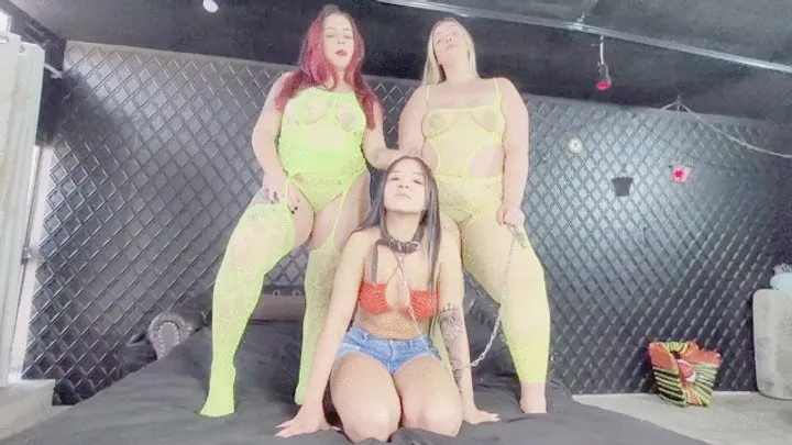 TWO FART GODDESSES DOMINATING THE 18 YEAR OLD SLAVE WITH INSANE FARTS - BY ARIEL AND BRITNEY HUNTER - CLIP 1