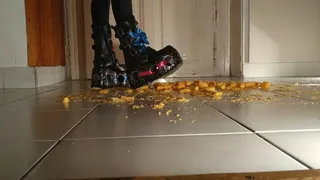 Crushing chips and puffs with New Rock boots LOW RES - Beth kinky