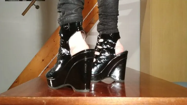 Walking in my platform sandal LOW RES - cam 2 - Beth Kinky