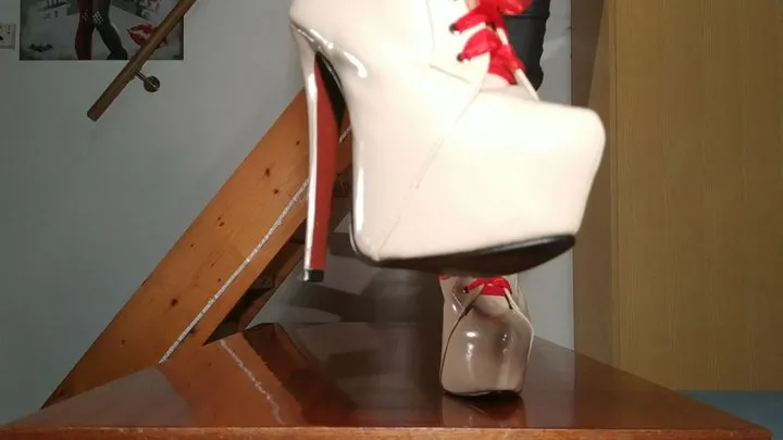 Walking in my red banded platform boots cam 2 - Beth Kinky