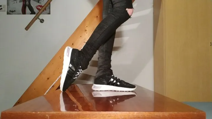 Walking in my black and white sneaker LOW RES - cam 2 - Beth Kinky