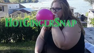 Popping a Pink Balloon Outside 3 Different Ways!