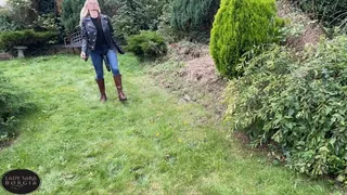 Pegging in the Garden and up against the House