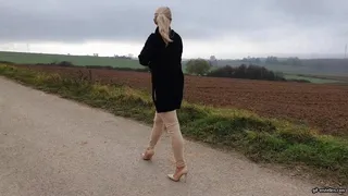 muddy walk with Jimmy Choo High Heels