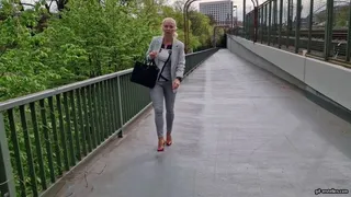 My shoe falls from the bridge into the Rhine