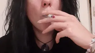 smoke wet hair