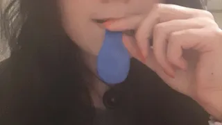 blowing up a balloon for you