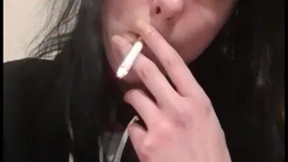 Smoking a cigarette before going in for the second round sex