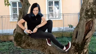 smoking on tree