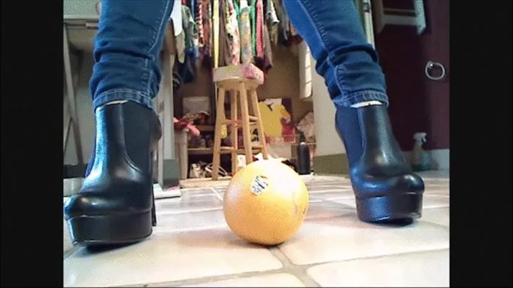 Leather High Heeled Boots Fruit & Veg Crush Compilation