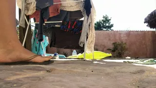 Bikini booty and flip flops laundry cam