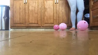 Booty and feet balloon poppin'