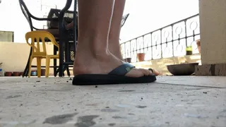 cute neighbor in flip flops