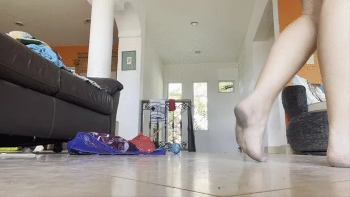 Barefoot dirty feet cam ASMR