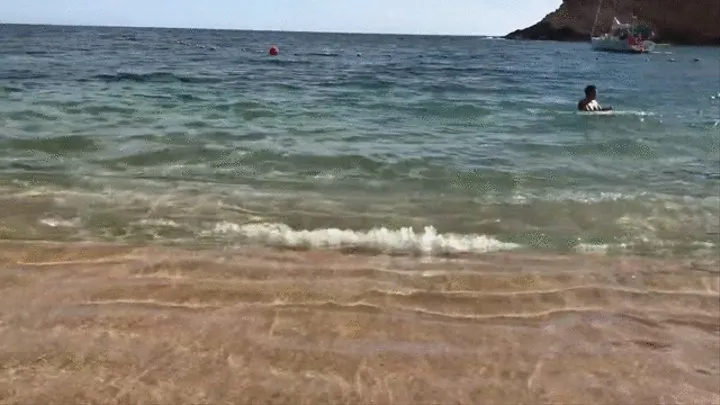 POV beach feet