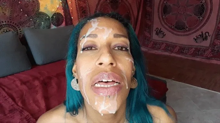 Struggling to cum at a bukkake party