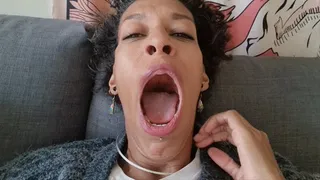 Huge mouth yawning