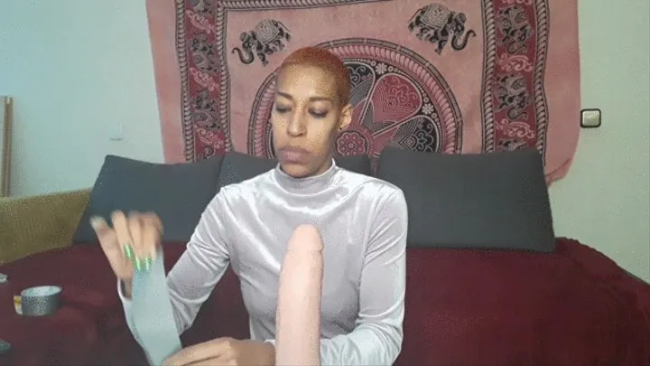 Taped mouth handjob dick denial