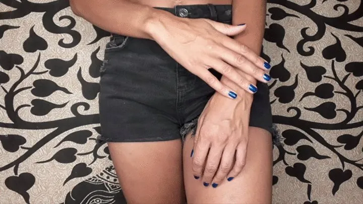 veiny oily hands JOI