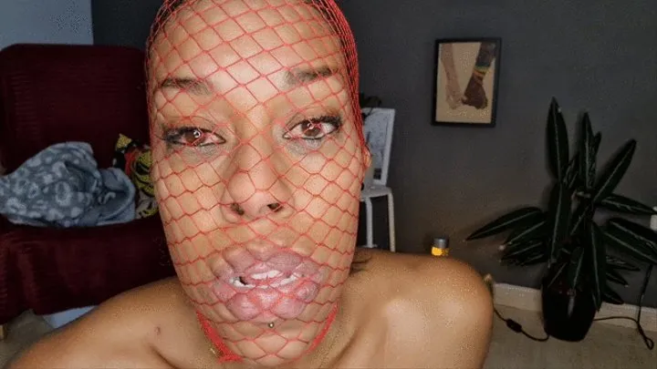 Fishnet face mask joi