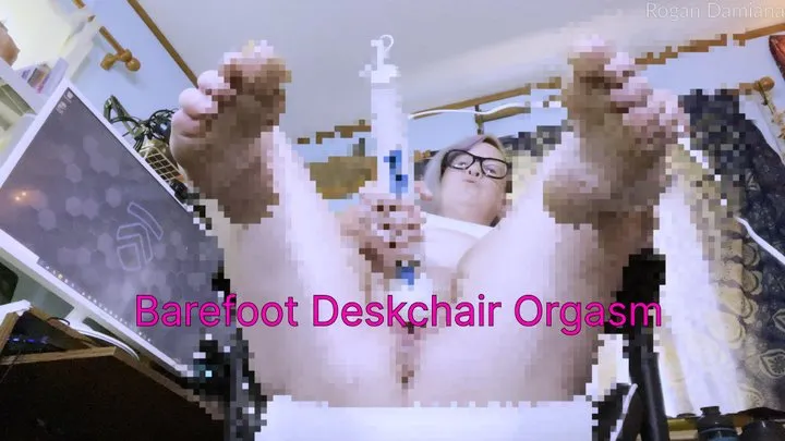 Desk Chair Barefoot Orgasm