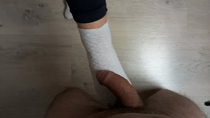 Pull Down Cock in White Socks!