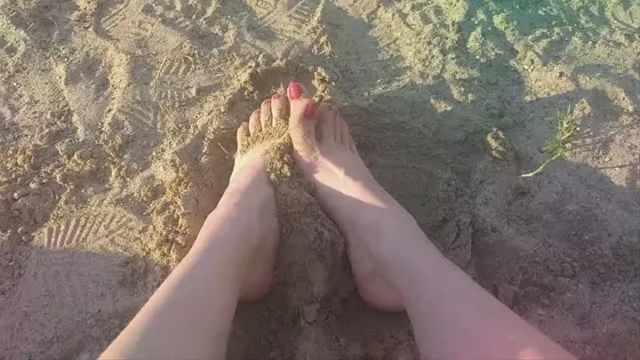 Feet in the sand