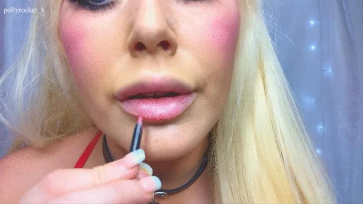 Bimbo Lipstick Fetish Blowjob