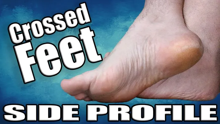 KingMarti's Crossed Feet Foot Worship: Side Profile Close-Up for Foot Fetish Lovers