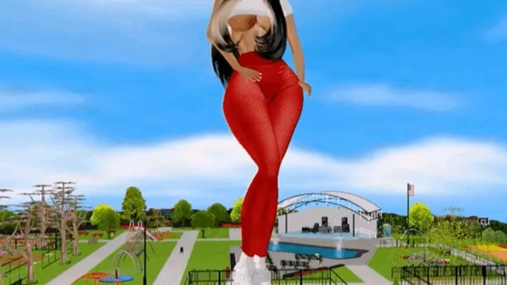 Giantess in the Public Park!