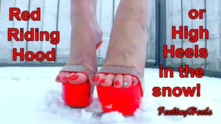 Red Riding Hood - starring: Vicky Heely - Episode 1 - Part 1 - HD - REMASTERED - High Heels in Snow Makeup Lipstick Nylons Costume Toe Wiggling Spreading