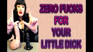 ZERO FUCKS FOR YOUR LITTLE DICK