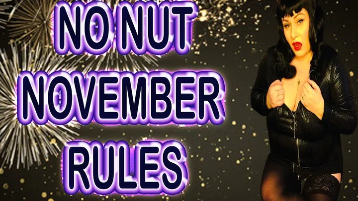 NO NUT NOVEMBER RULES