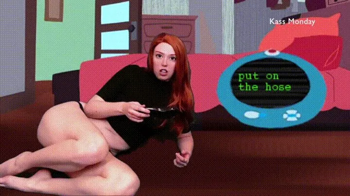 Kim Possible Teases in Pantyhose for Wade's Spycam