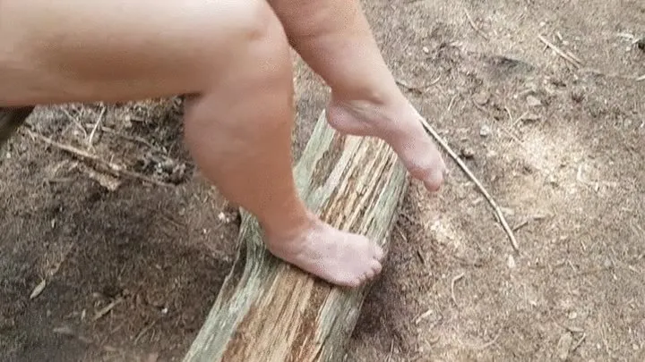 The forest queen showing toes