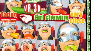 Eating 3D VR Virtual Reality Chew swallow vore Vegetables swallow eat cucumbers, tomatoes, peppers, carrots and lettuce swallow swallowbiting, swallowing, vore, saliva, cracking and biting sounds swallow vore it enjoyably down into my stomach