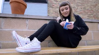 BRAT IN CONVERSE USES YOU AS ASHTRAY