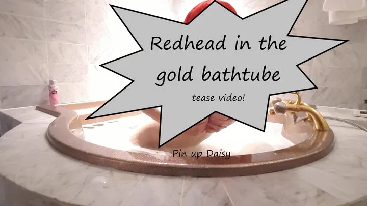 beauty in the water a redhead gold bath