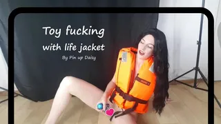 Toy fucking with life jacket