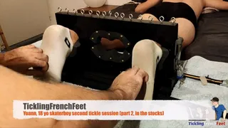 Yoann, 18 yo straight skaterboy second tickle session Part 2