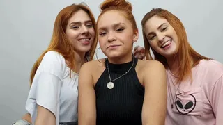 THE TRIO OF REDHEADED KISSING EXPERTS TAKING TURNS - VOL #63 - NEW TOP GIRL CIBELE, PRISCILA AND BRUNA - NEW MR MAY 2020 - CLIP 1