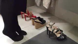 Changing clothes and sexy shoes