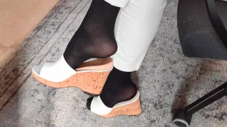 Sexy secretary and modified shoes