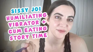Sissy storry time vibrator masturbation instruction with cum worship JOI