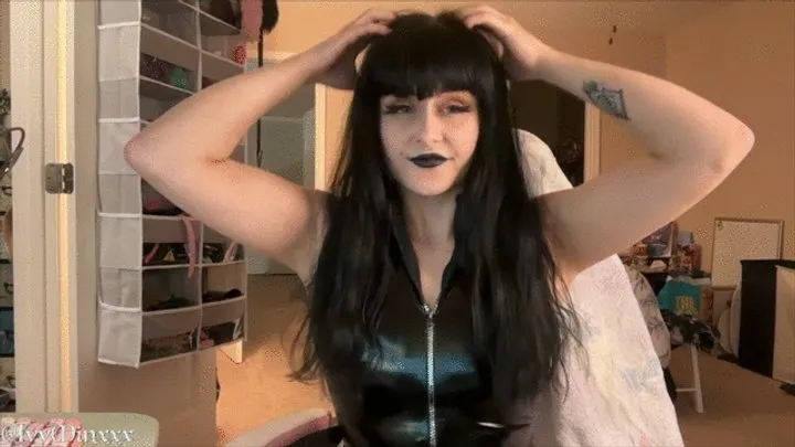 Brushing My Long Goth Hair while Vintage Oldies Play in the Background