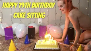 Happy 19th Birthday Cake Sitting