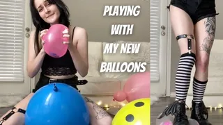 Playing With My New Balloons